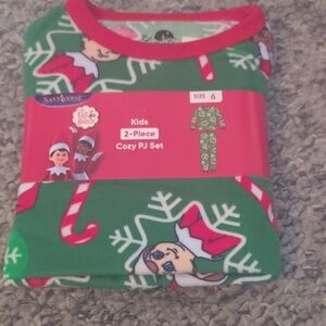 Kohl's Festive Green Elf Pajama Set